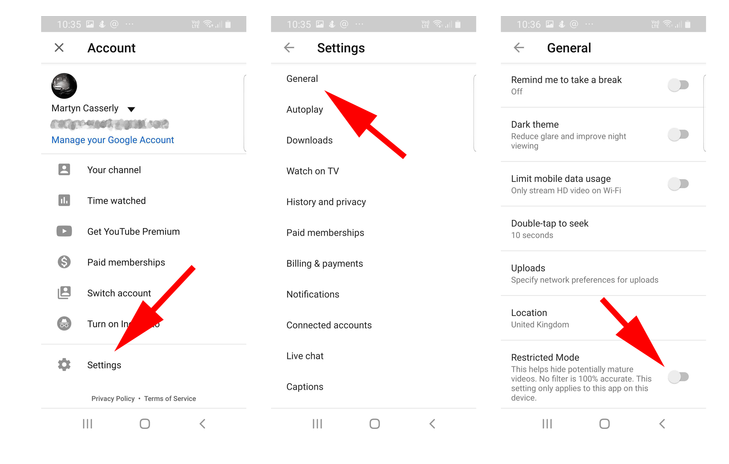 Como poner control parental en Youtube
