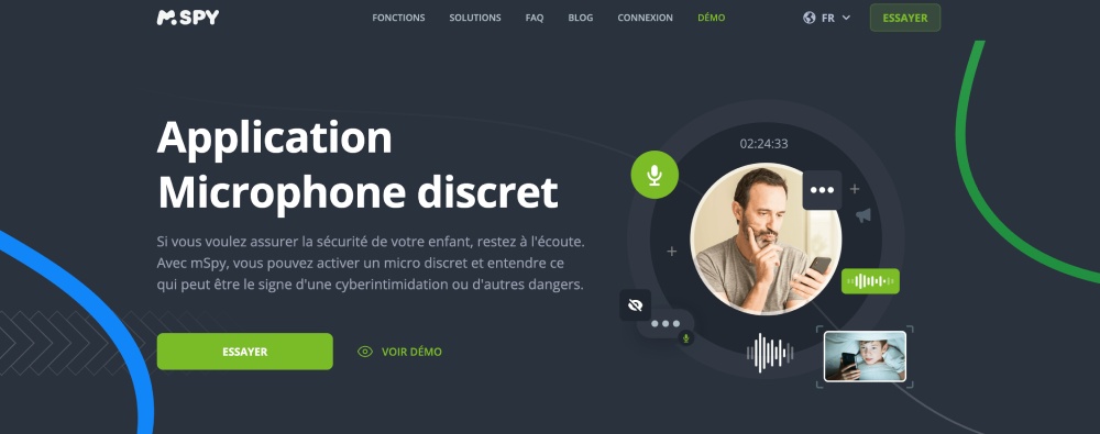 Application Microphone discret