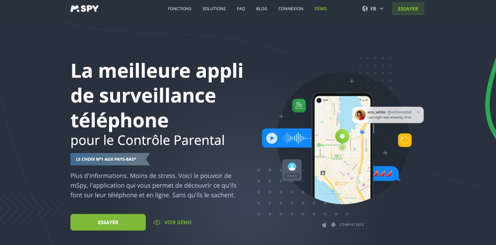 La meilleure appli de surveillance téléphonepour le Contrôle Parental