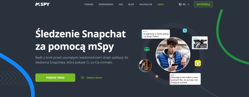 Śledzenie Snapchat za pomocą mSpy